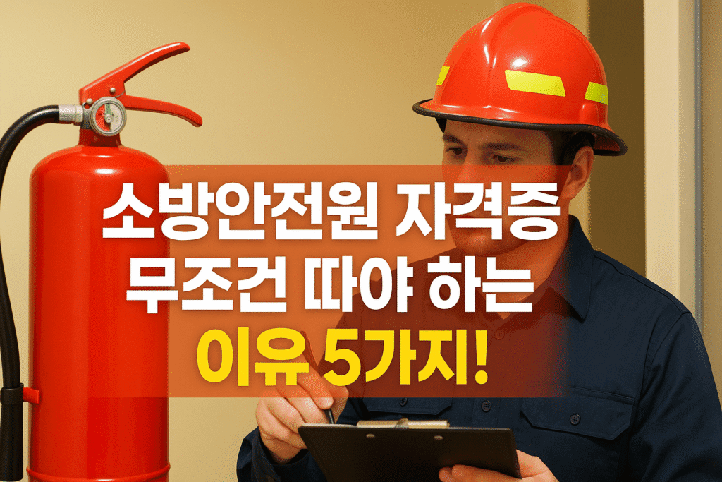 소방안전원 자격증, 무조건 따야 하는 이유 5가지