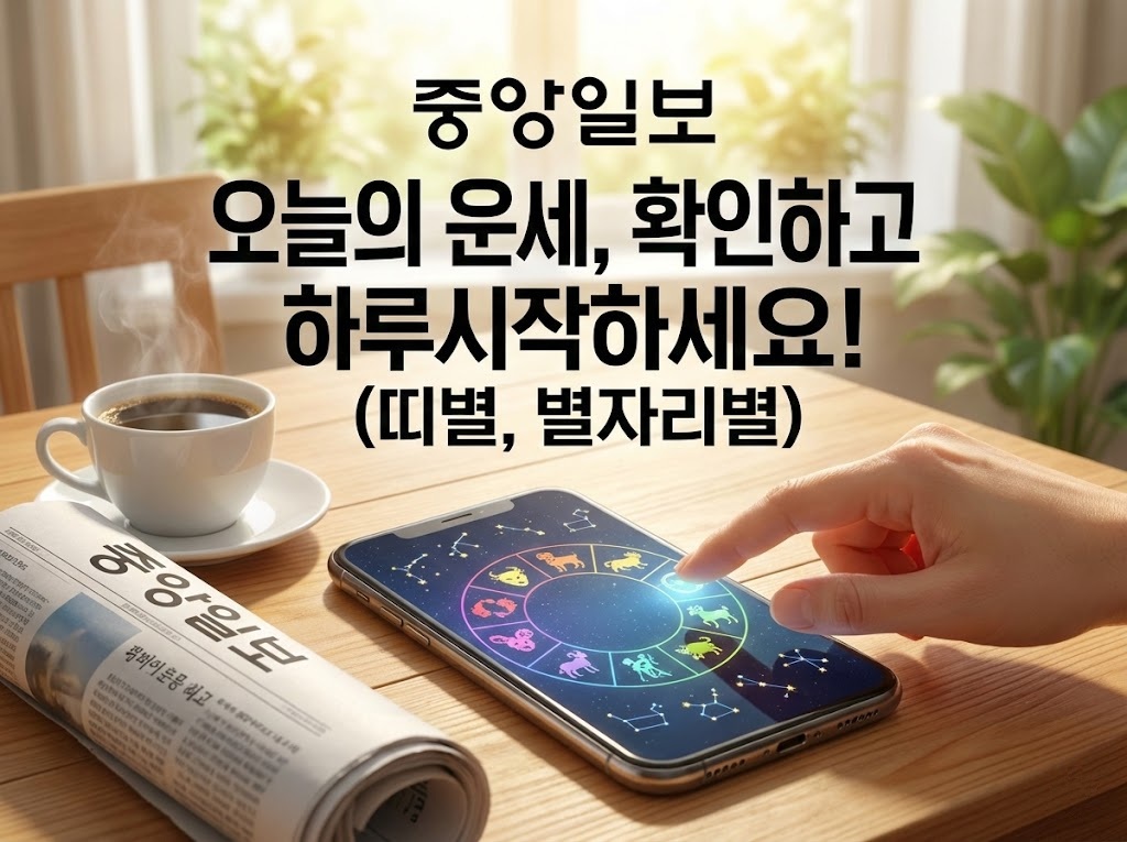 중앙일보 오늘의 운세, 확인하고 하루 시작하세요! (띠별, 별자리별) 2 중앙일보 오늘의 운세, 확인하고 하루 시작하세요! (띠별, 별자리별)