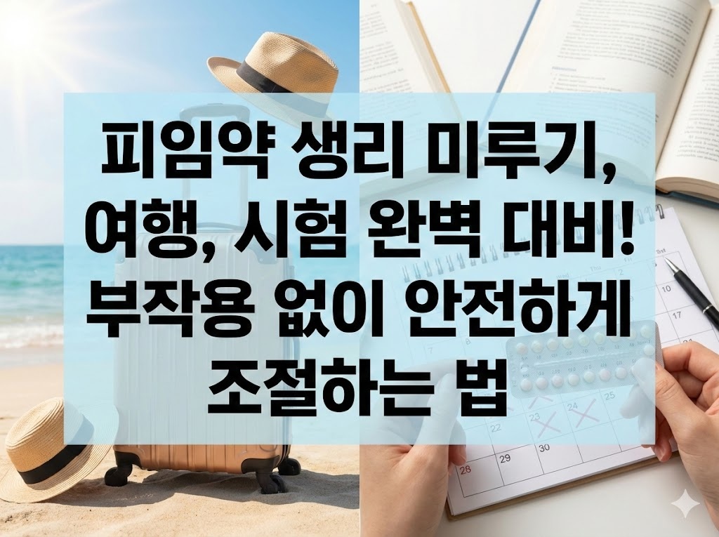 피임약 생리 미루기, 여행, 시험 완벽 대비! 부작용 없이 안전하게 조절하는 법 2 피임약 생리 미루기, 여행, 시험 완벽 대비! 부작용 없이 안전하게 조절하는 법