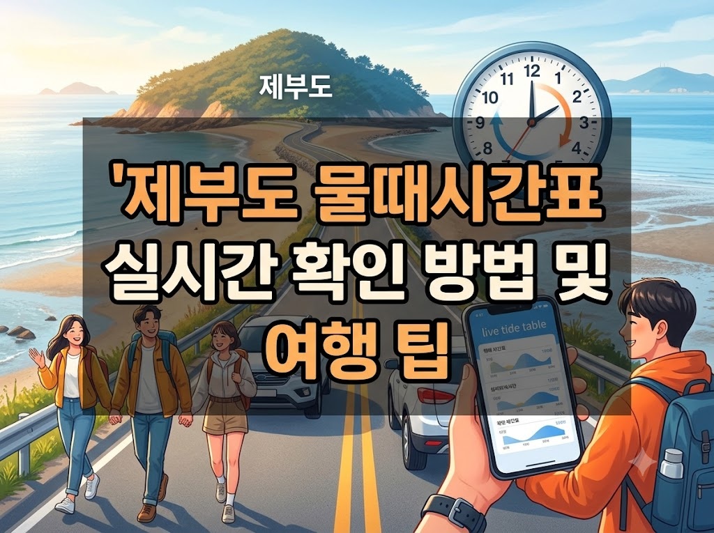 제부도 물때시간표 실시간 확인 방법 및 여행 팁 3 제부도 물때시간표 실시간 확인 방법 및 여행 팁