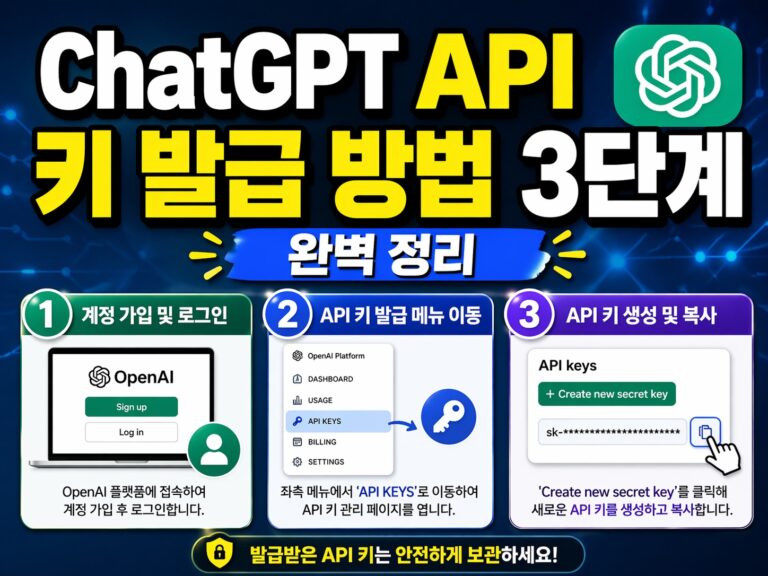 ChatGPT API 키 발급 방법 3단계 완벽 정리